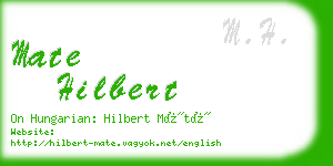 mate hilbert business card